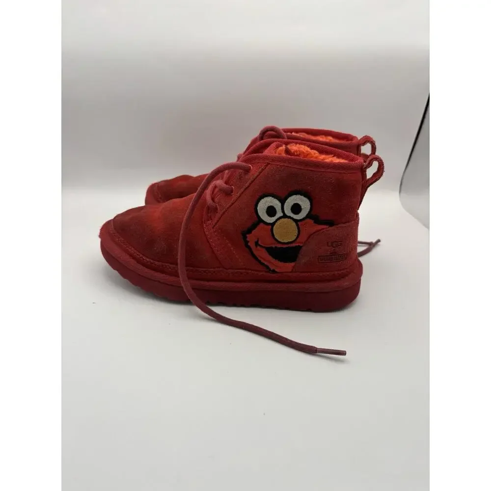 Ugg Seaseme Street Elmo Red Boots Kids Size 2